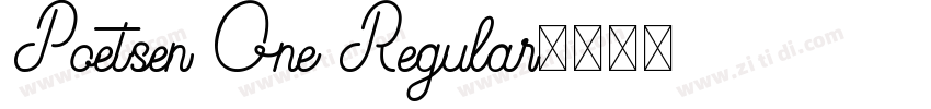 Poetsen One Regular字体转换